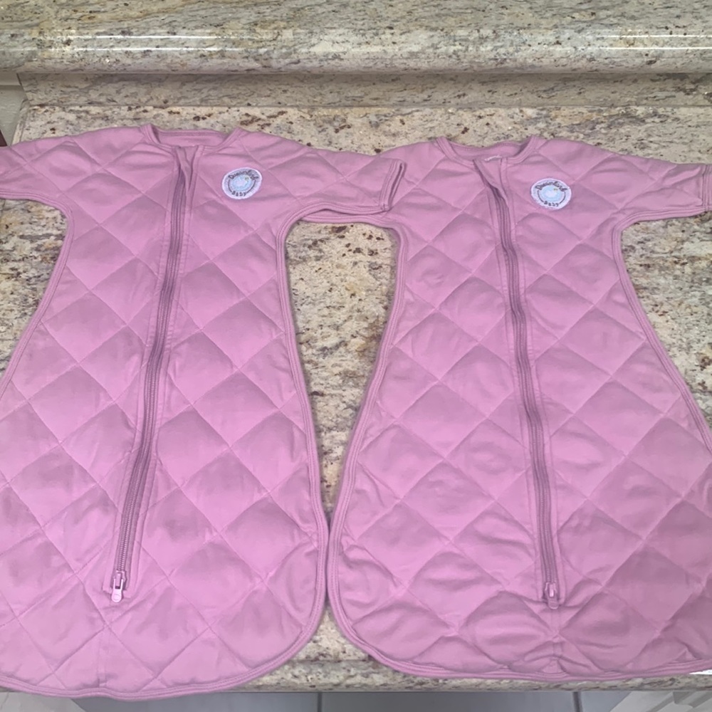 (2) Dreamland Dream Weighted Transition Sleep Sack Swaddle Misty Mauve Pink
